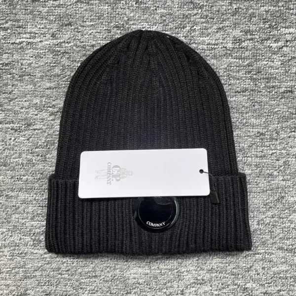 C.P. Company Ribbed Knit Beanie Gray - 12