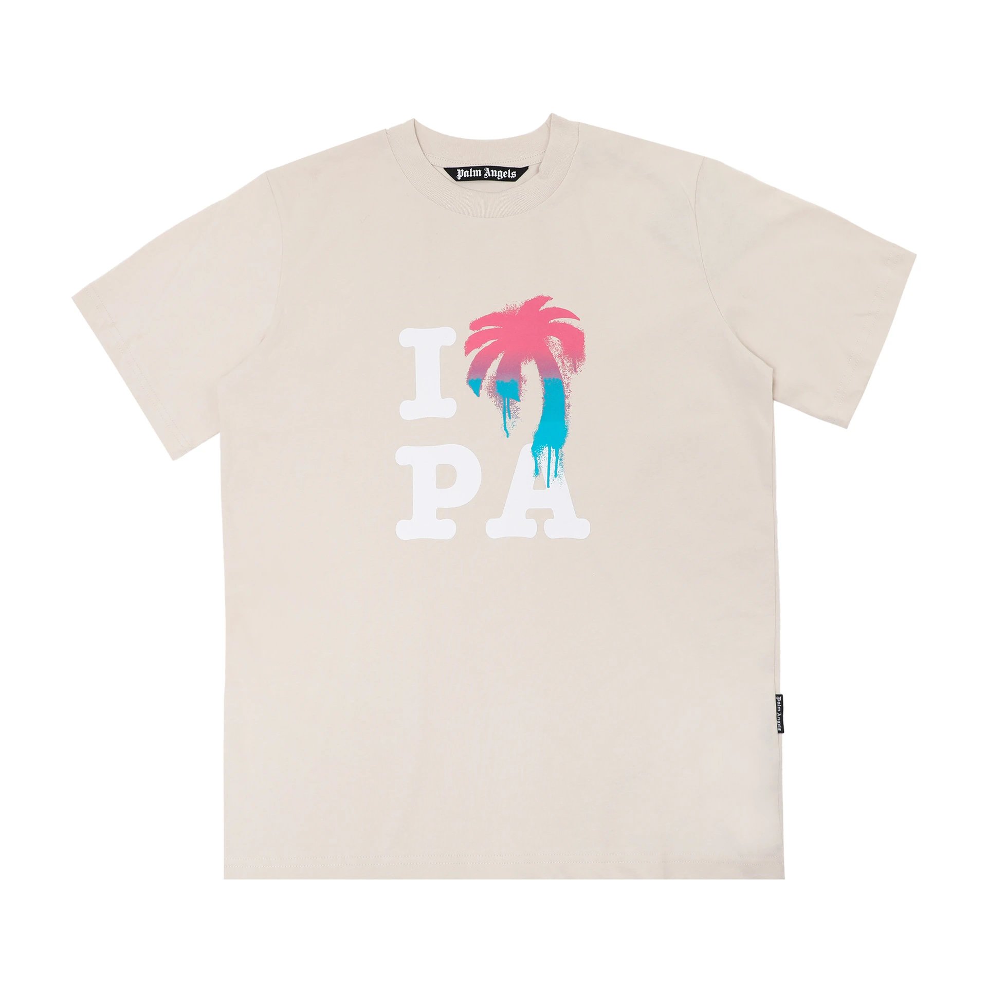 Palm Angels I Love PA Palm Tree Tee Cream