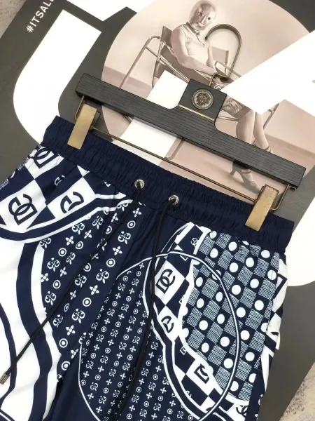 Off-White x Louis Vuitton Monogram Patchwork Shorts Navy White - 21