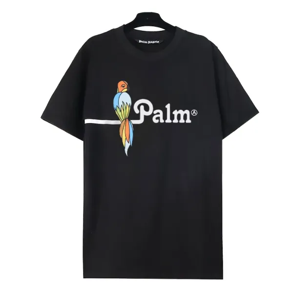 Palm Angels Palm Leaf Graphic Black T-Shirt - 27