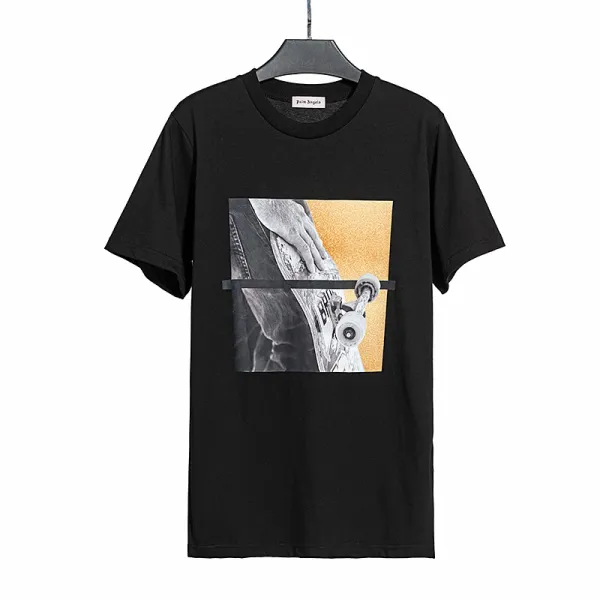 Palm Angels Palm Leaf Graphic Black T-Shirt - 74