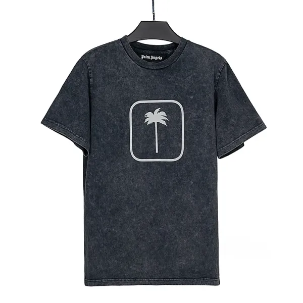 Palm Angels Palm Leaf Graphic Black T-Shirt - 47