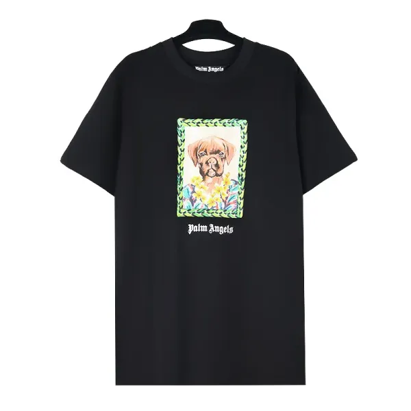 Palm Angels Palm Leaf Graphic Black T-Shirt - 19