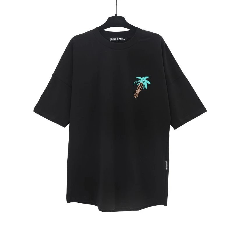 Palm Angels Mini Palm Tree Embroidered Tee Black