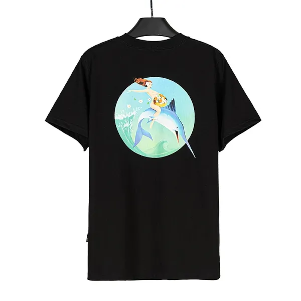 Palm Angels Palm Leaf Graphic Black T-Shirt - 59
