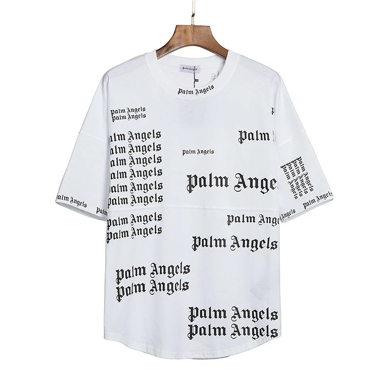 Palm Angels Allover Script Logo Tee White