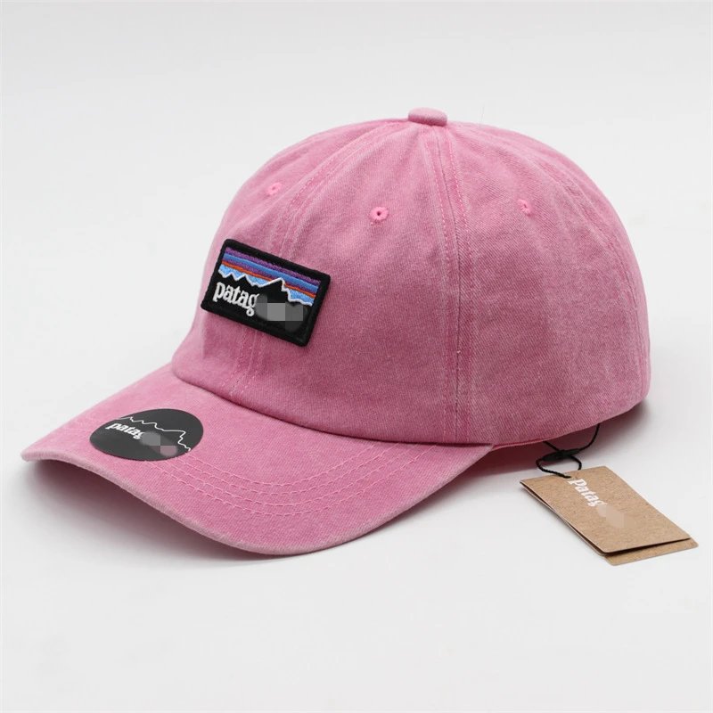 Patagonia P-6 Logo Trucker Dad Hat Washed Pink