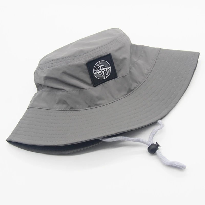 Stone Island Compass Logo Bucket Hat Gray - 9