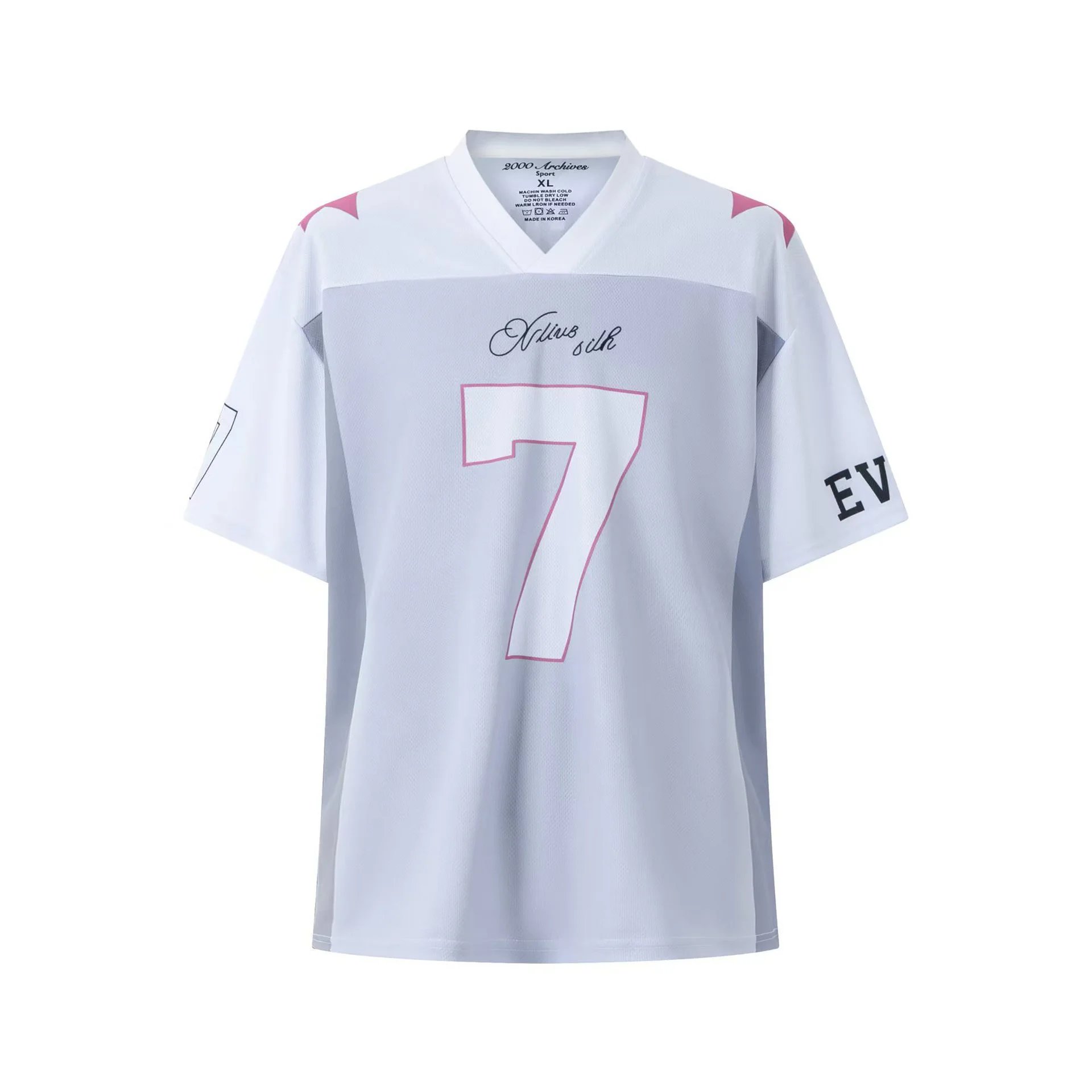 2000 Archives Sport x Nilus Silk Football Jersey #7 White/Pink 'EV'