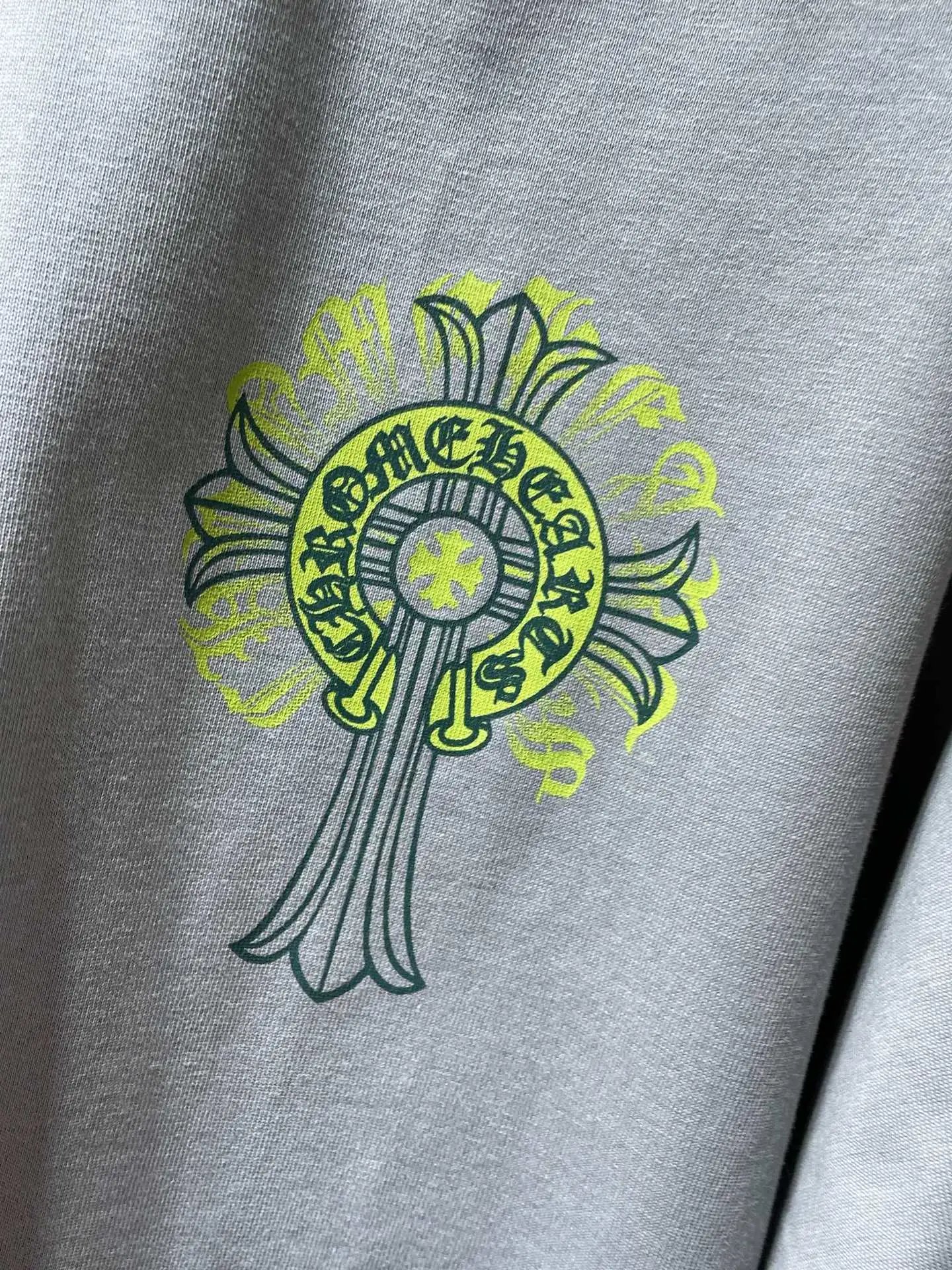 Chrome Hearts Cross Logo Mint Green Print T-Shirt - 23