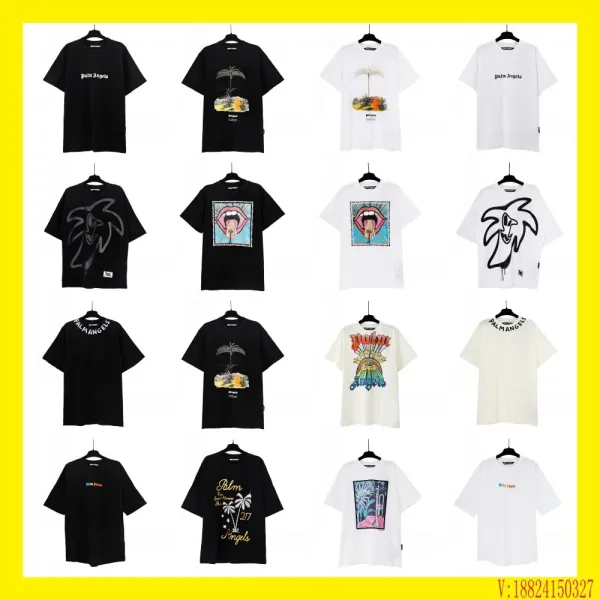 Palm Angels Palm Tree Spray Paint T-Shirt Black - 4