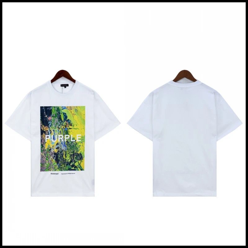 Purple Brand Wonderland Floral Graphic Tee White