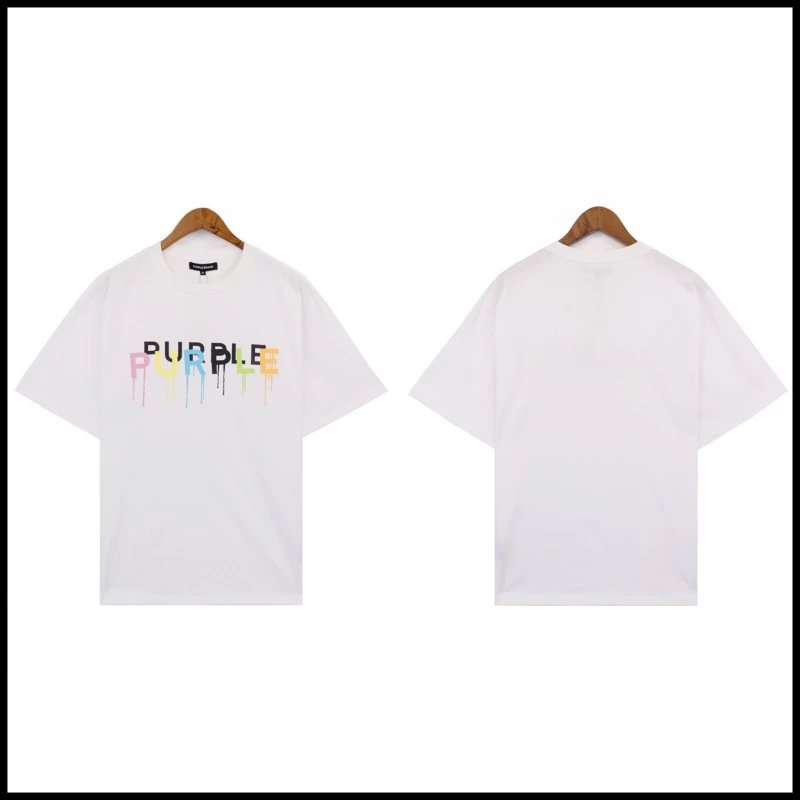 Purple Brand Drip Logo Tee White Multicolor