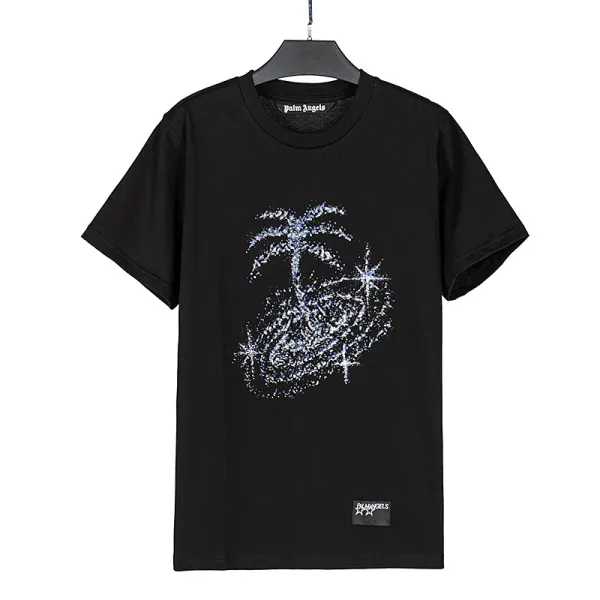 Palm Angels Palm Leaf Graphic Black T-Shirt - 64