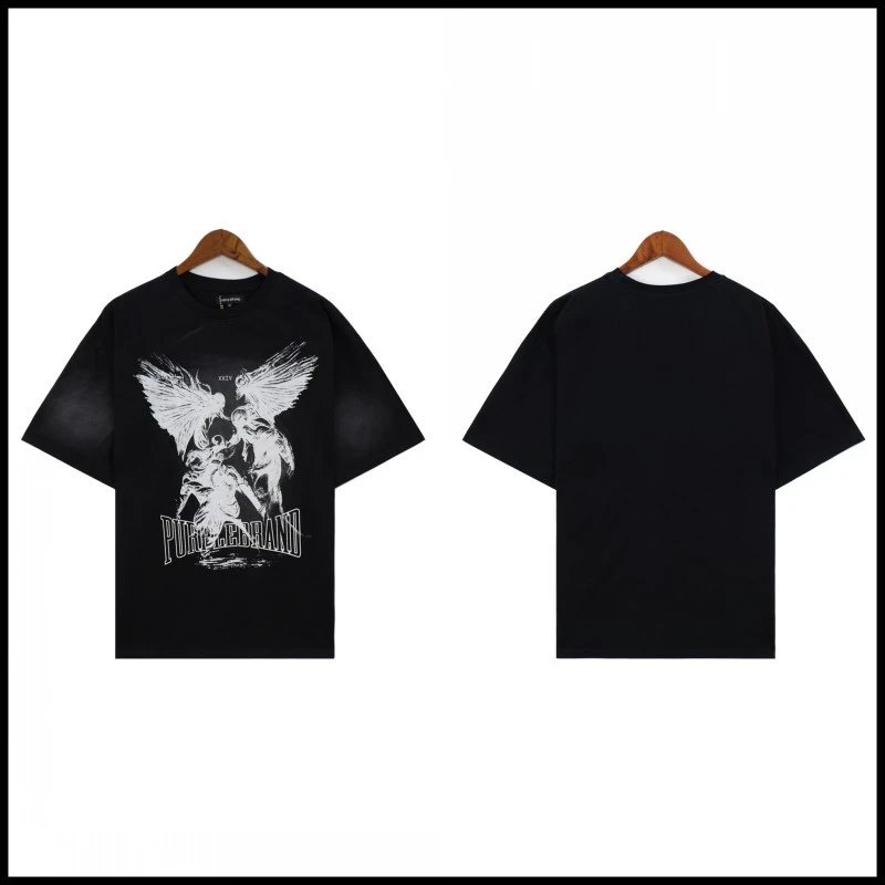 Purple Brand Angel Wings Graphic Tee Black