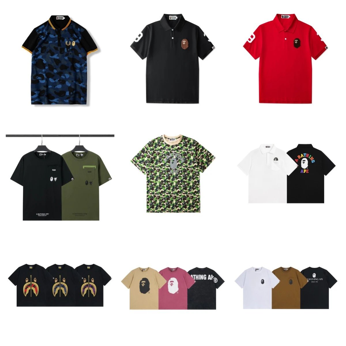 A BATHING APE T-Shirts Logo Graphic image 5