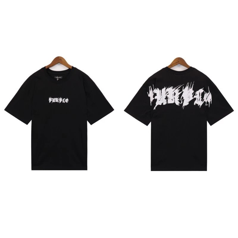 Purple Brand Gothic Script Tee Black
