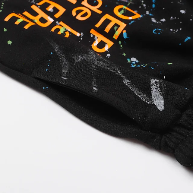 Unbranded Shorts Paint-splatter drawstring with raw hems product detail image 11