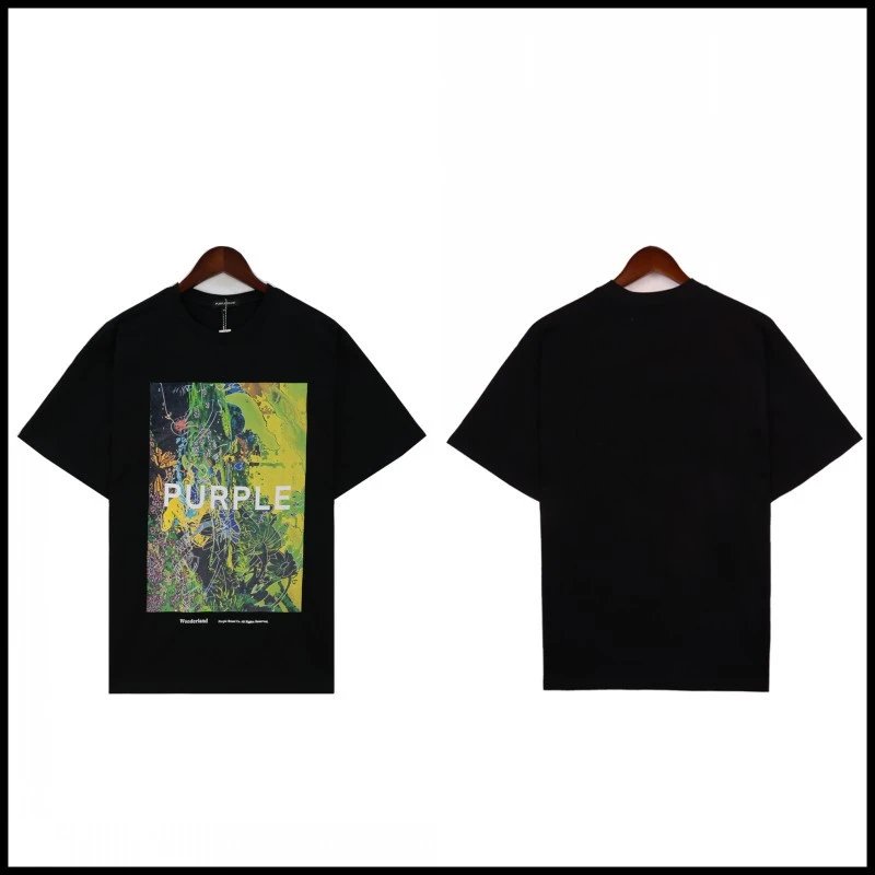 Purple Brand Wonderland Floral Graphic Tee Black
