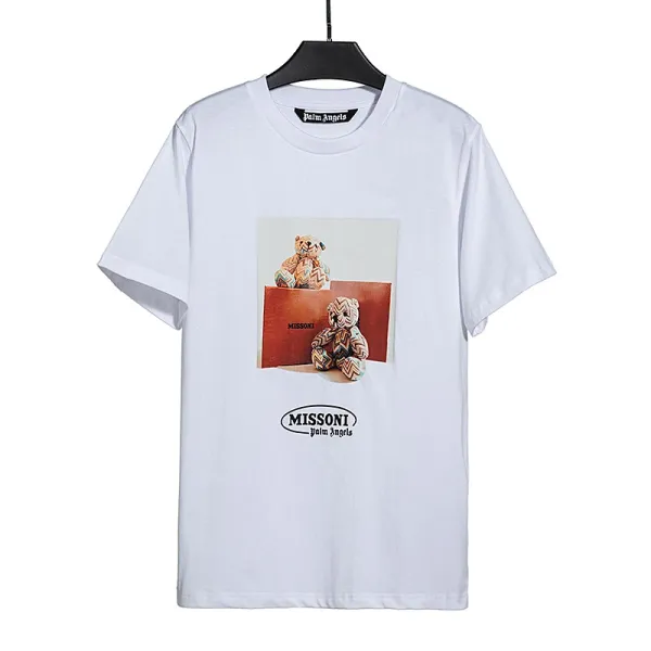 Palm Angels Palm Leaf Graphic Black T-Shirt - 73