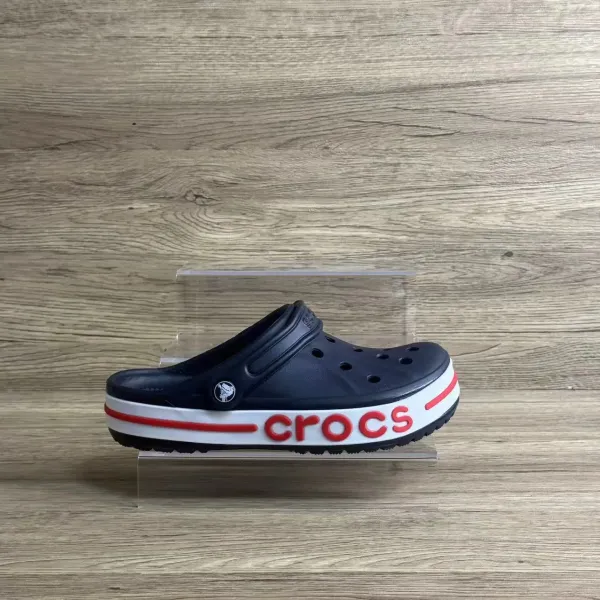 Crocs Crocband Green and White Clogs - 14