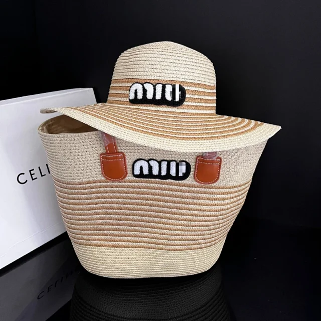 Unbranded Shoulder Bags Striped Straw Tote product detail image 15