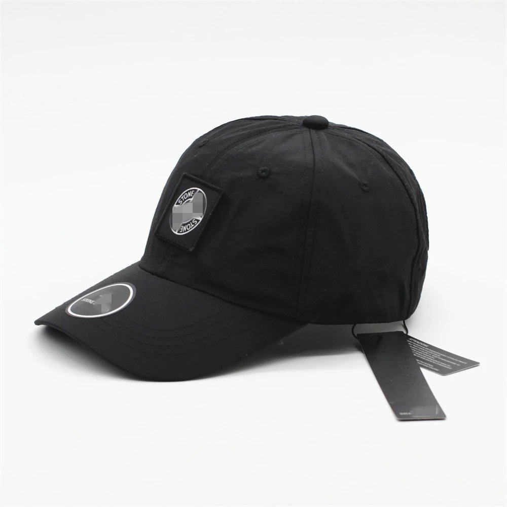 Stone Island Patch Logo Black Baseball Cap - 6