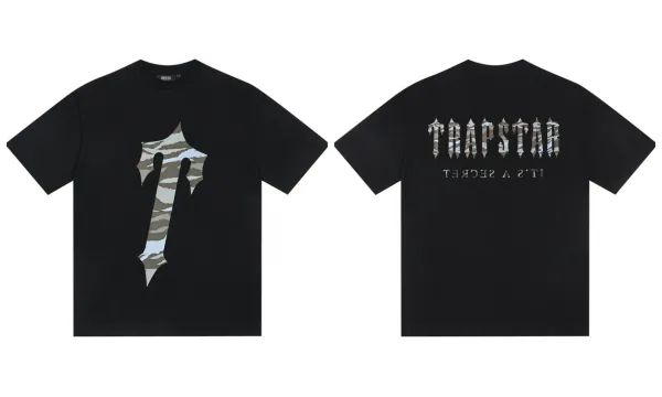 Trapstar Camo Shield T-Shirt Black - 1