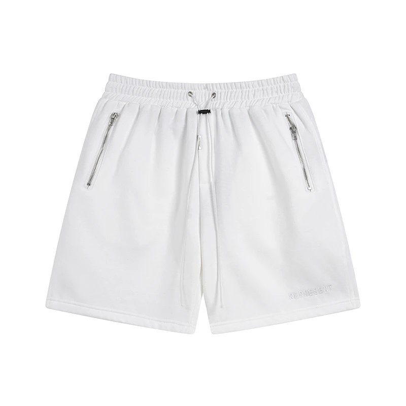 Represent Shorts Drawstring with zip pockets — 8146 White