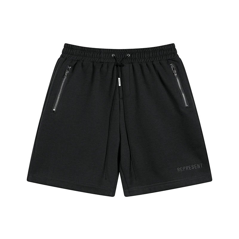 Represent Shorts Drawstring with zip pockets — 8146 Black
