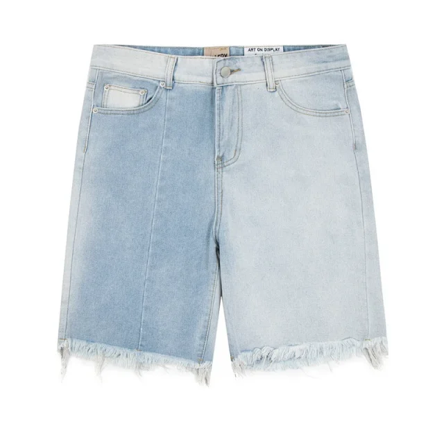 Gallery Dept. Shorts Denim with raw hems; distressed, paint-splatter, and washed variants product detail image 34