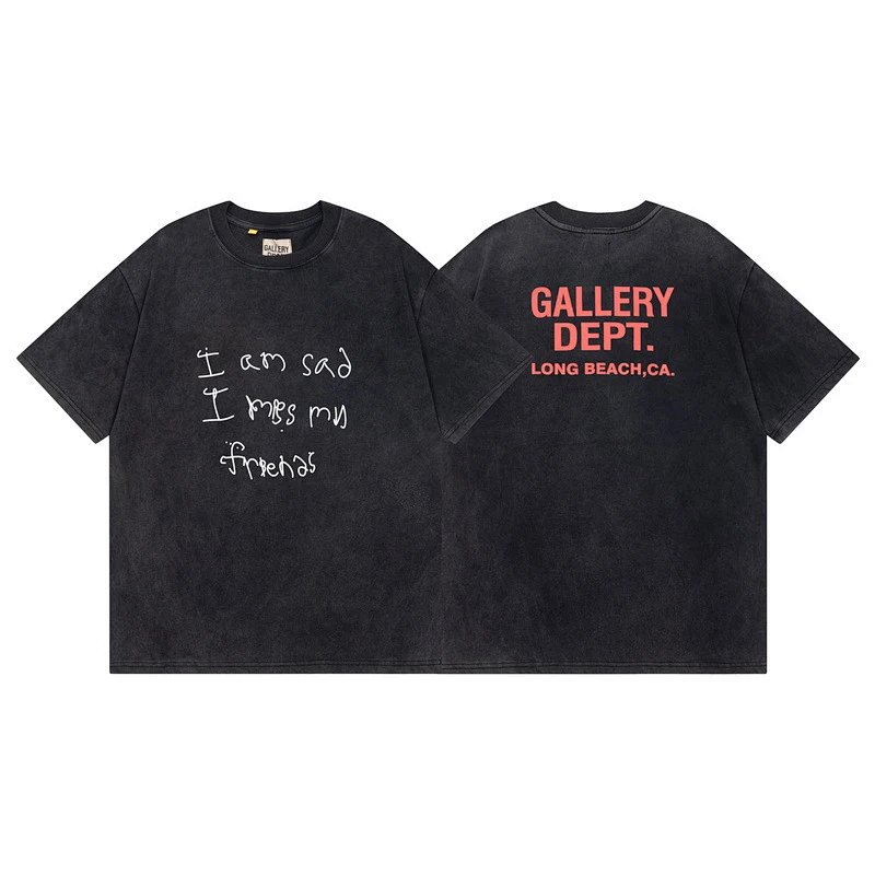 Gallery Dept Corona Virus World Tour Black Acid Wash T-Shirt product detail 13 in Litbuy spreadsheet finds