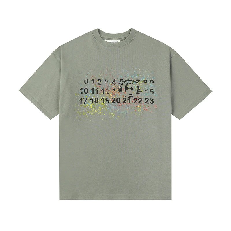 Maison Margiela Paint Splatter Logo T-Shirt Black - 41