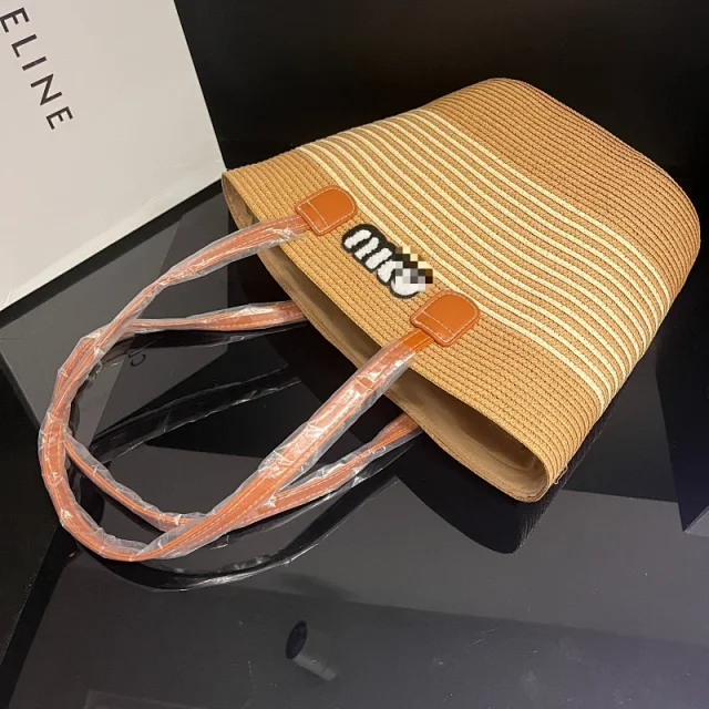 Unbranded Shoulder Bags Striped Straw Tote product detail image 10
