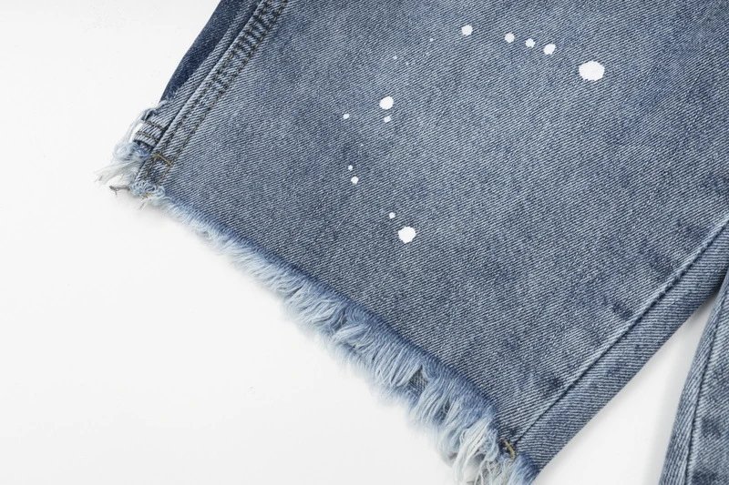 Off-White Paint Splatter Denim Shorts White - 20