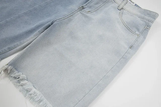 Gallery Dept. Shorts Denim with raw hems; distressed, paint-splatter, and washed variants product detail image 41