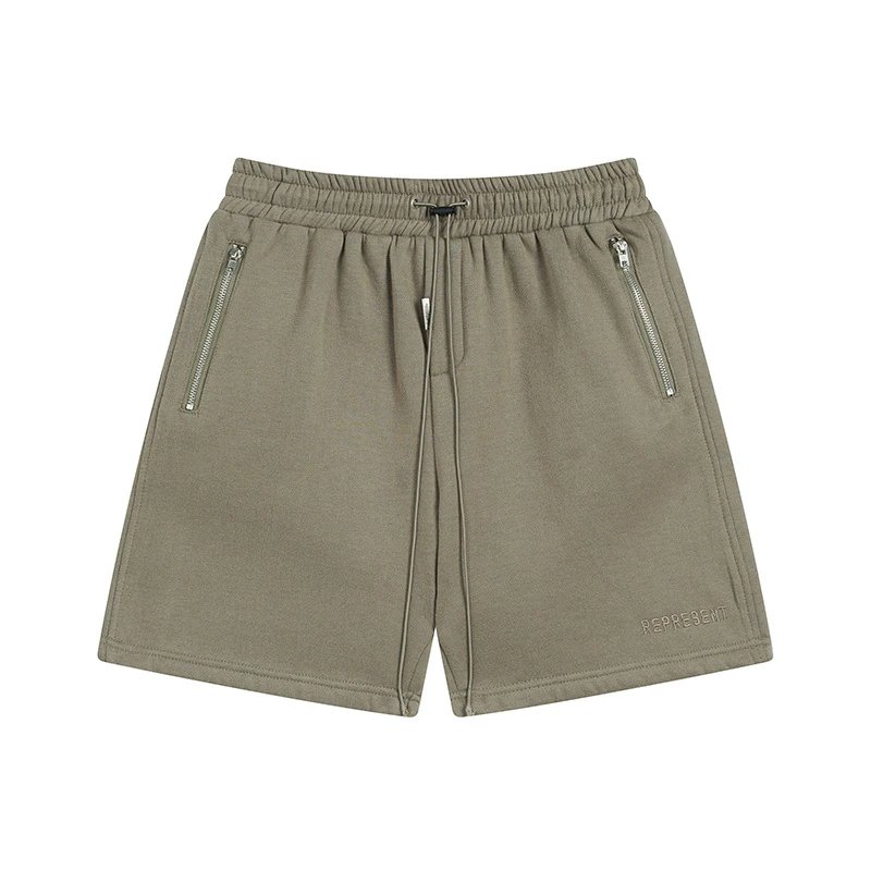 Represent Shorts Drawstring with zip pockets — 8146 Khaki