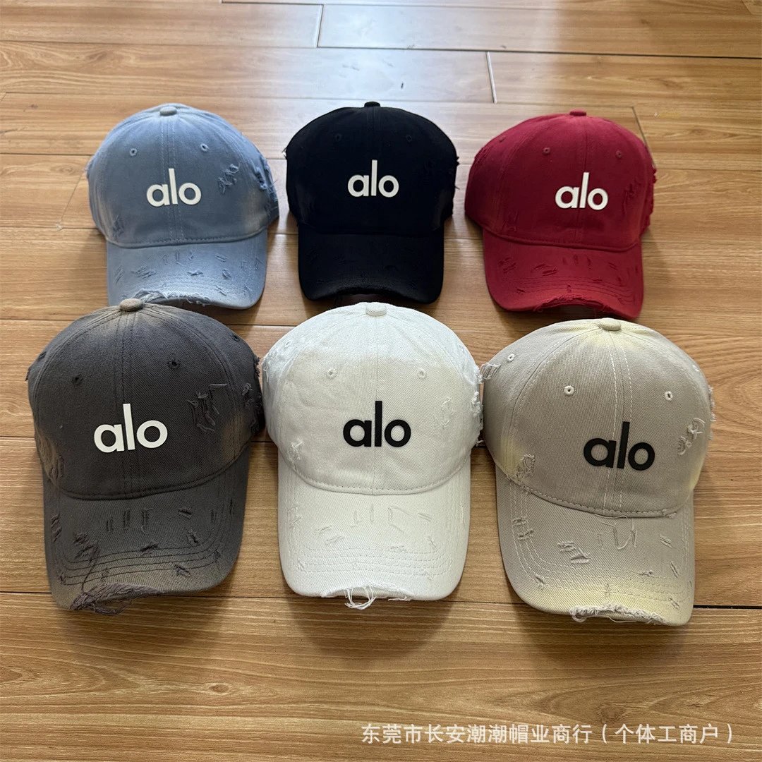Alo Distressed Logo Baseball Cap Black product detail 2 in Litbuy spreadsheet finds