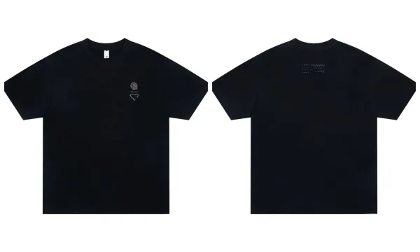 Design Minimalist Graphic Tee Black T-Shirt - 1