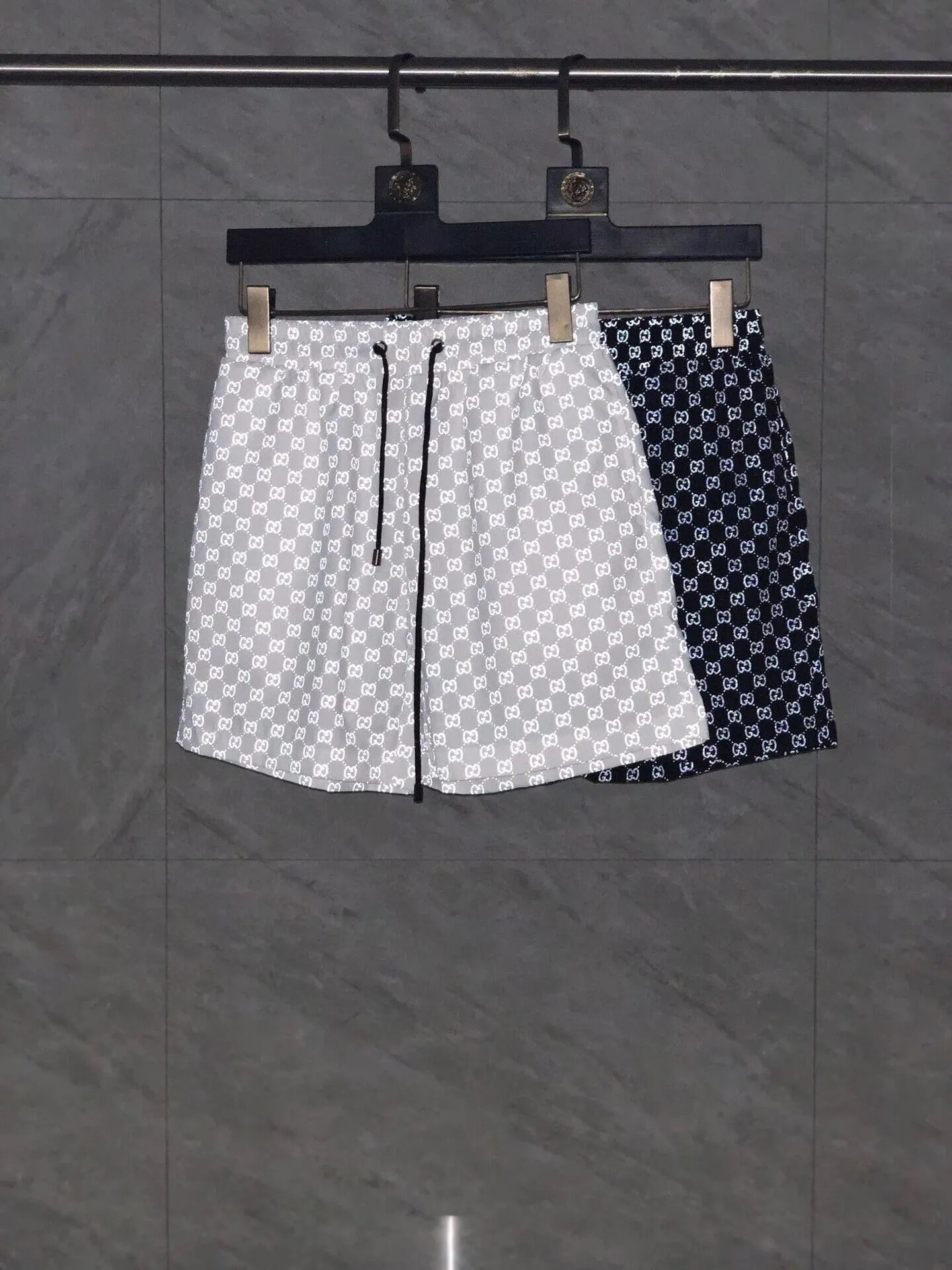 Gucci GG Monogram Print Drawstring Waist Shorts Black - 5