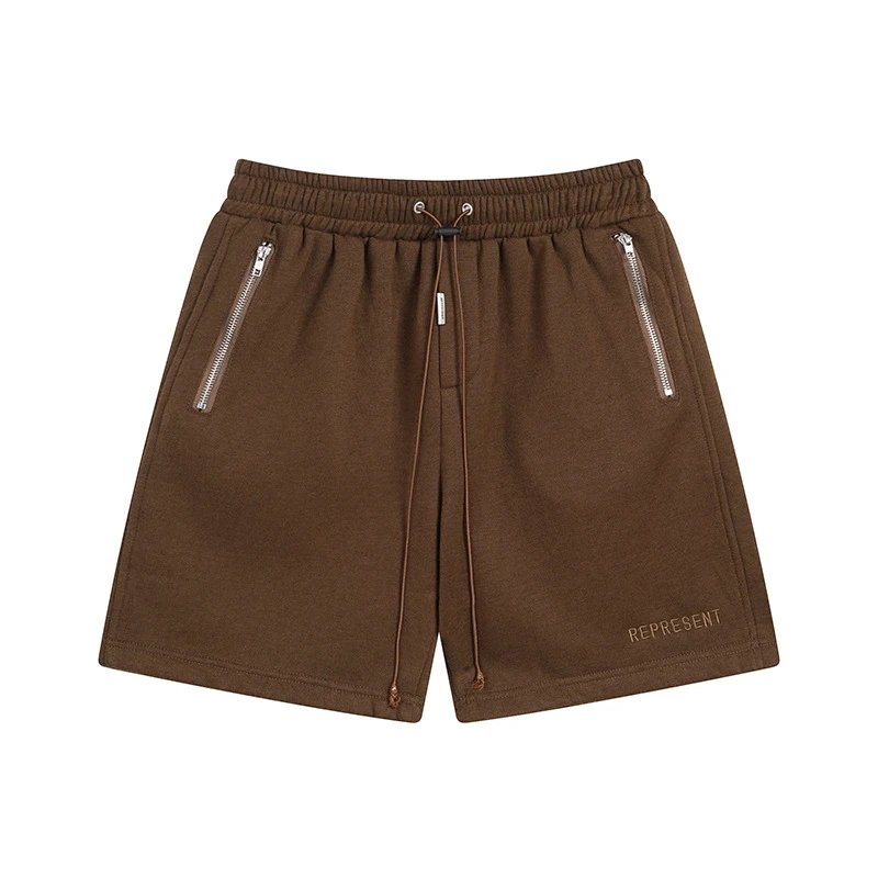 Represent Shorts Drawstring with zip pockets — 8146 Brown