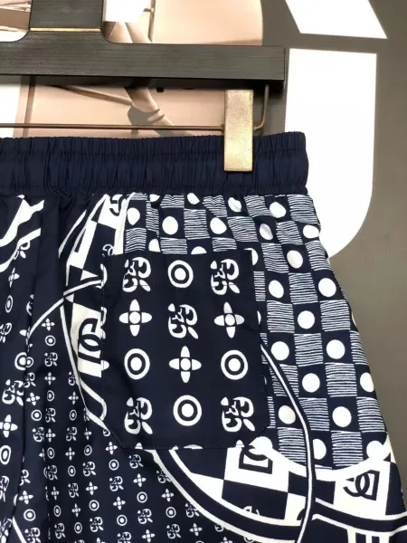 Off-White x Louis Vuitton Monogram Patchwork Shorts Navy White - 24
