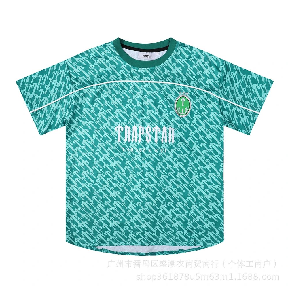 Trapstar Graphic Print T-Shirt Black with Neon Green Accents - 7