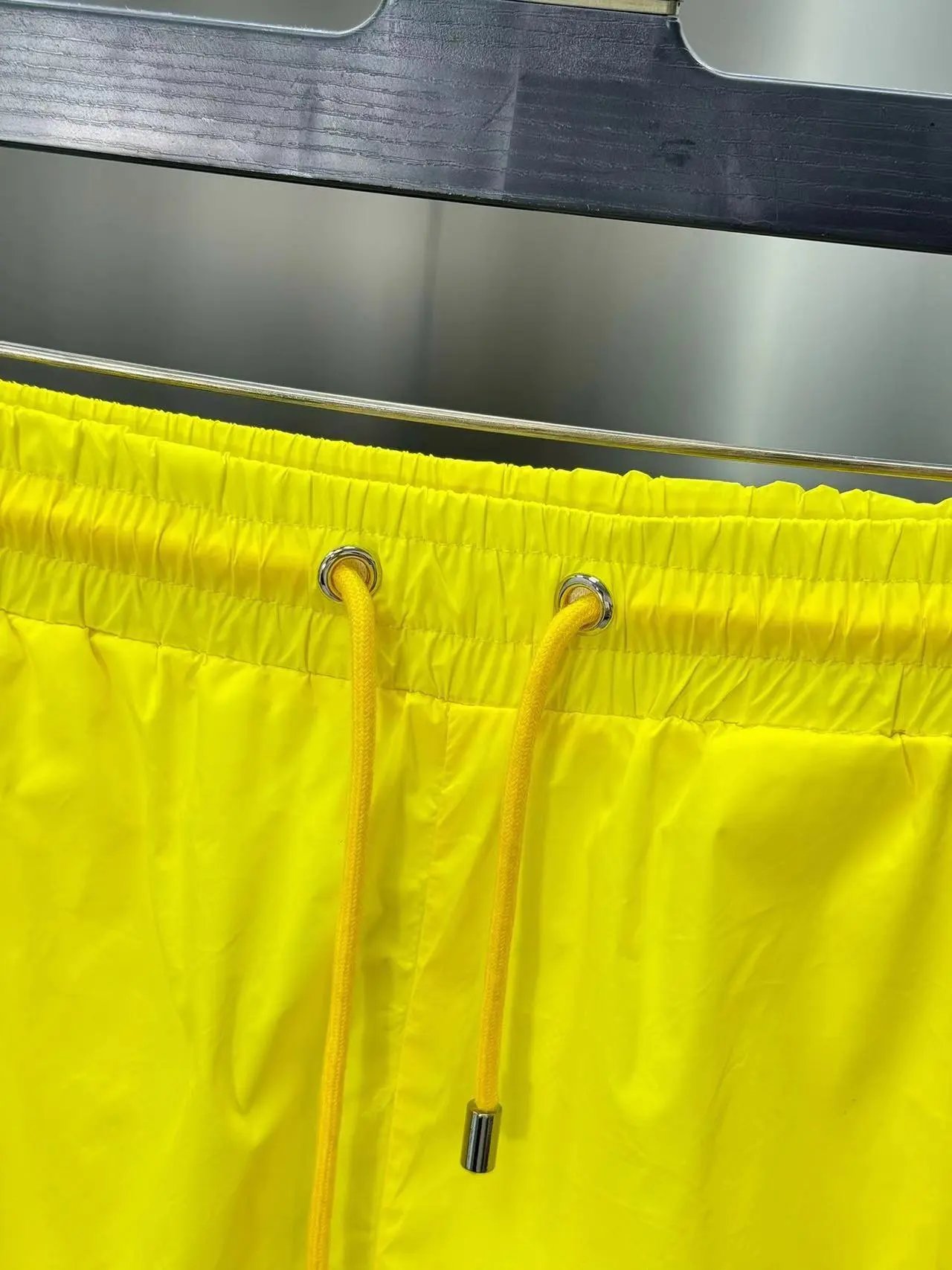 Moncler Logo Print Neon Yellow Swim Shorts Swimwear - 43