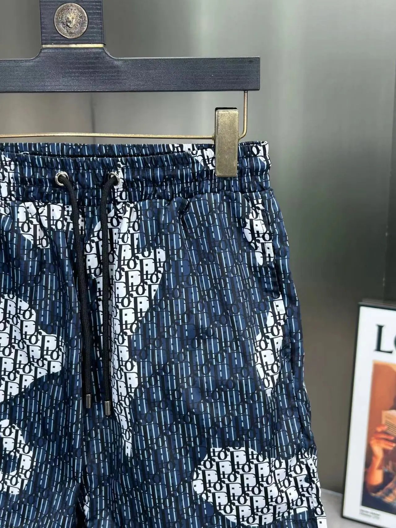 Dior Oblique Print Shorts White / Black - 5
