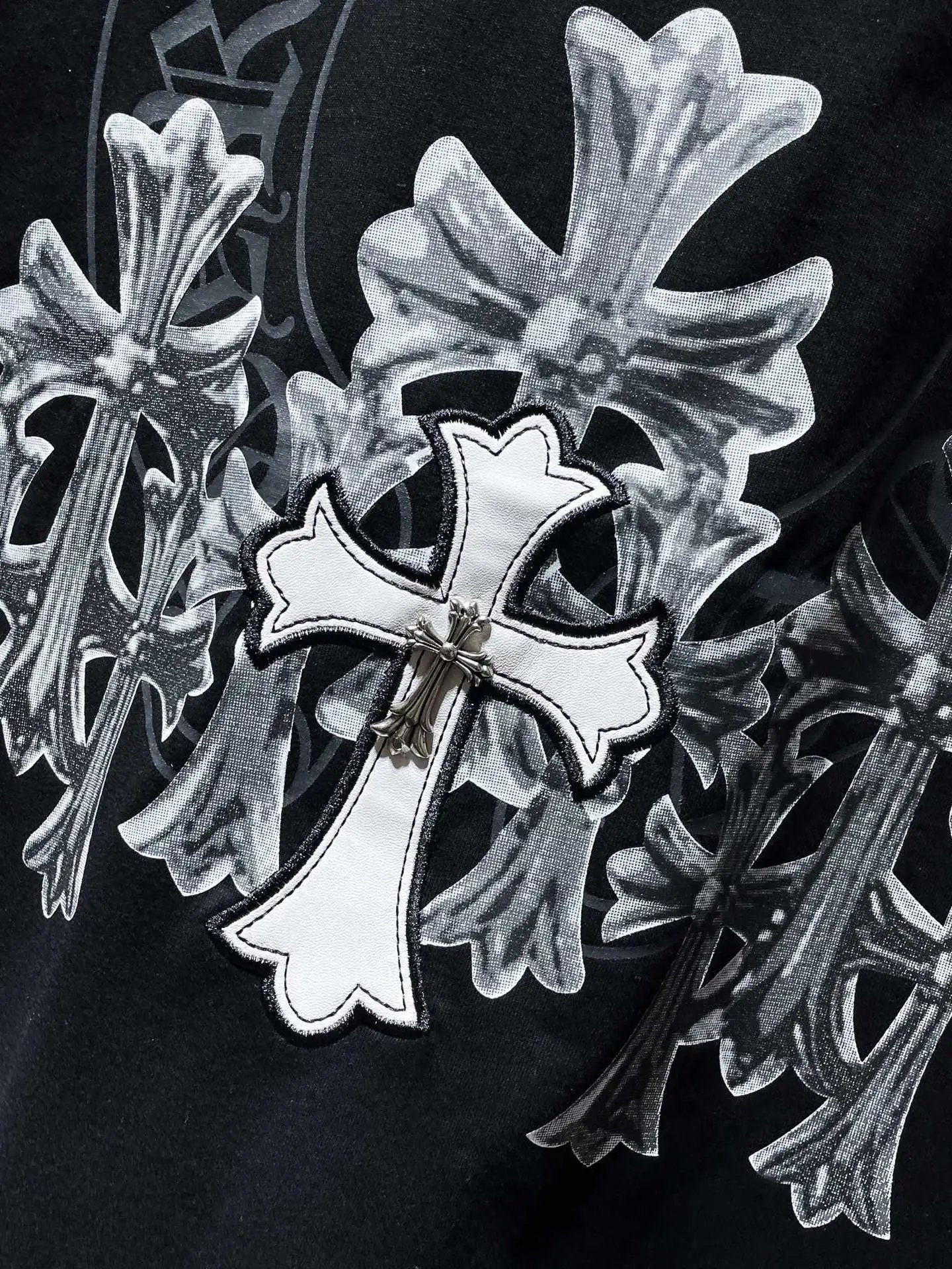 Chrome Hearts Cross Logo Mint Green Print T-Shirt - 48