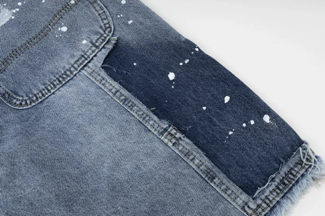 Gallery Dept. Shorts Denim with raw hems; distressed, paint-splatter, and washed variants product detail image 24