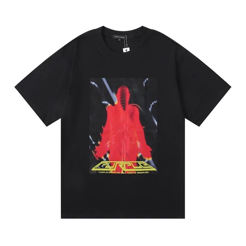 Purple Brand Sci-Fi Figure Graphic Tee Black
