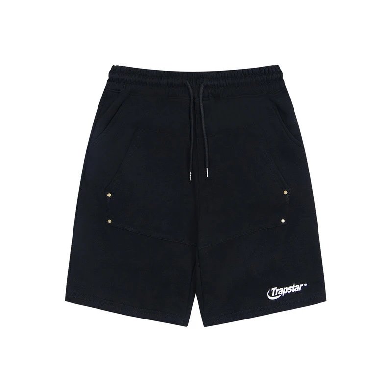Trapstar Shorts Drawstring with logo print and camouflage variants — T62 Black