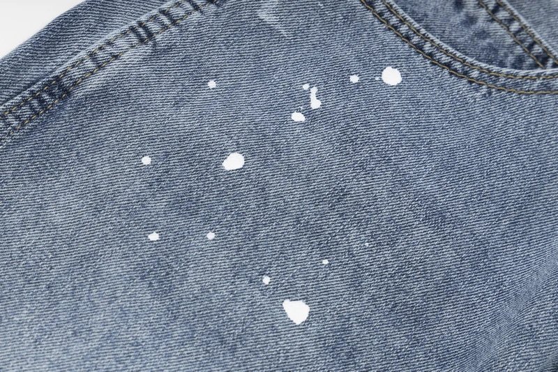 Off-White Paint Splatter Denim Shorts White - 19